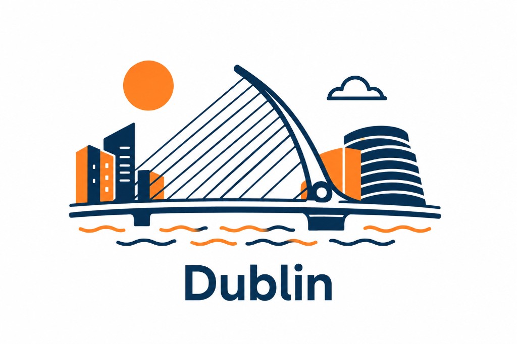 Dublin skyline illustration